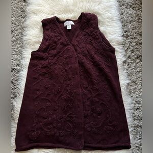Burgundy vest